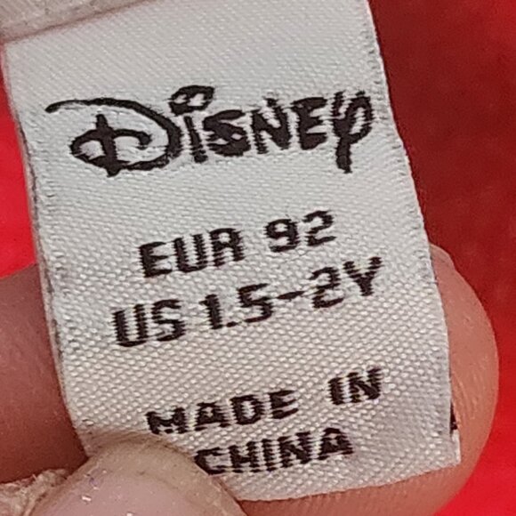 H&M x Disney Black Red White Minnie Mouse Embroid Plaid Adj Waist Pleat Skirt 2Y - Picture 14 of 16